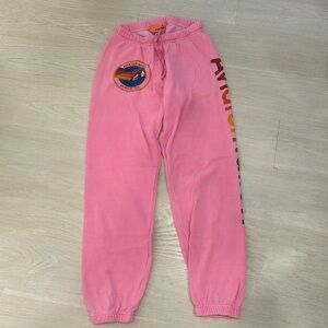 Aviator nation pink sweats size S